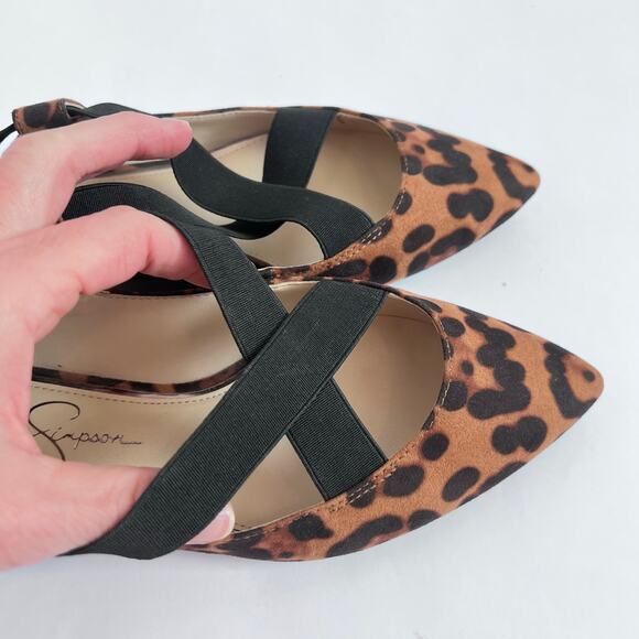 JESSICA SIMPSON WOMENS LURINA BALLET FLAT SANDALS ADJUSTABLE ELASTIC STRAPS 7.5 - Picture 4 of 11